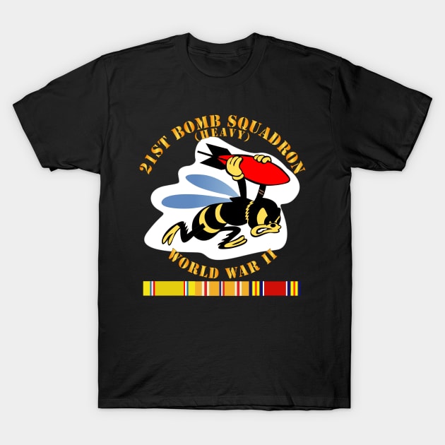 21st Bomb Squadron - WWII w PAC SVC T-Shirt by twix123844